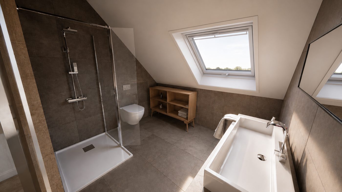 Woning M-J, Na: Badkamer
